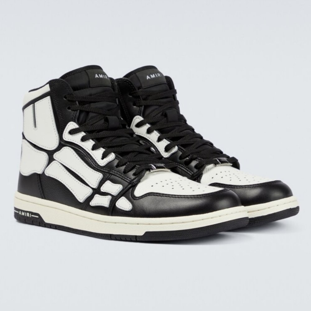 Amiri Skel Bones High Top Leather Sneakers Sz 13